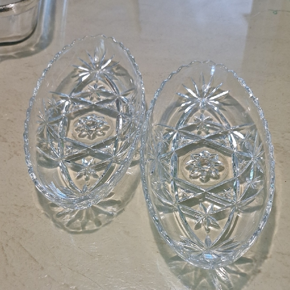 Elegant Crystal Cut Glass Dishes